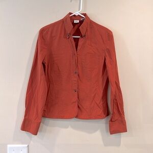 🔥Armani Exchange Burned Orange Button-Up Shirt🔥